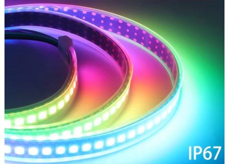Tira LED RGB WS2812 5V IP67 (144 leds/metro - 1 metro)
