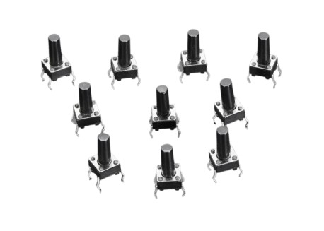 Pack 10 pulsadores altos (6mm)