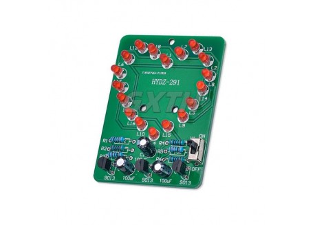 Kit lámpara corazón LED (aprende a soldar)