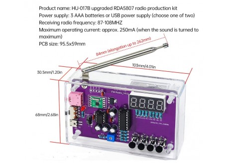 Kit radio FM digital RDA5807S DIY (aprende a soldar)