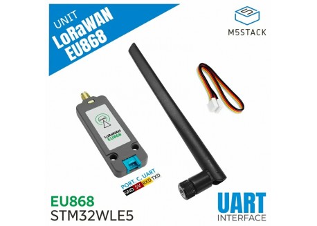 M5Stack LoRaWAN Unit EU868 (STM32WLE5) con antena