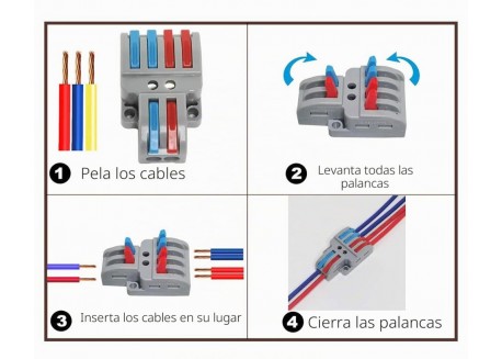 Kit conectores eléctricos rápidos PCT 221 DOBLE (40 unidades)