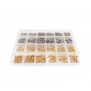 Kit insertos para plÃ¡stico y tornillos (M2/M2.5/M3/M4) 1050 unidades