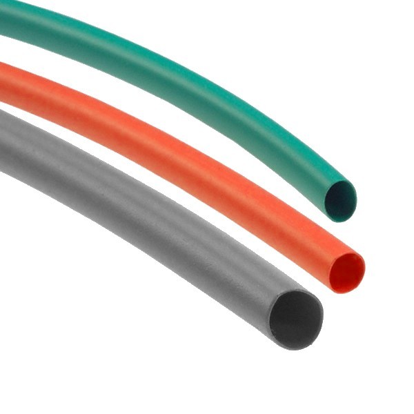 Tubo termoretractil de colores para la señalización de cables.