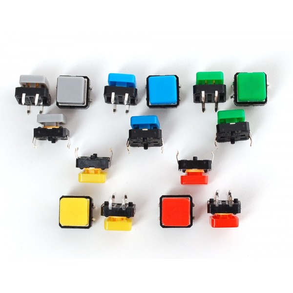 Pack pulsadores de colores (15 unidades) Adafruit 1010