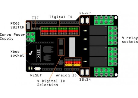 Relay shield para Arduino v2.1