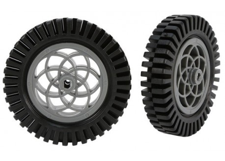 Kit ruedas de goma con taco 80mm (2 unidades)