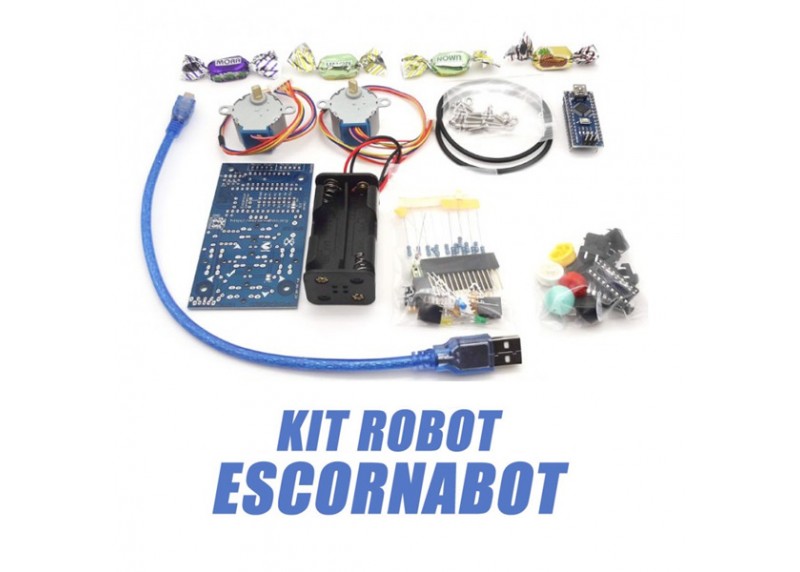 Juego de 5 pulsadores para Robot Escornabot - Tecnoteca