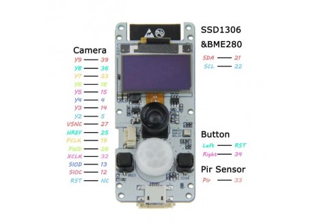 TTGO T-Camera ESP32 con OLED