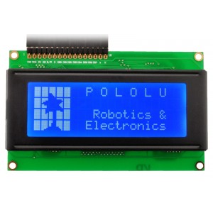 Pantalla LCD 20x4 caracteres blanco sobre azul basa en el HD44780 