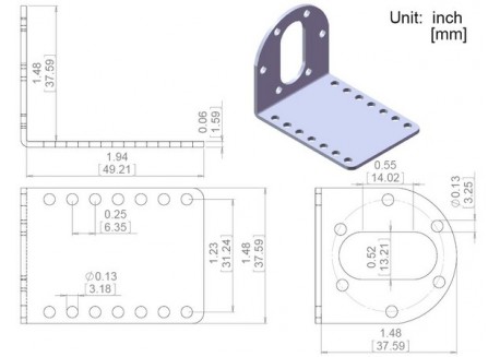 Soportes de metal para motor DC