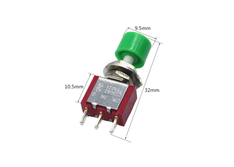Interruptor superficie 6A 250V - Blanco / Blanco > interruptores /  pulsadores > componentes electronicos > interruptor de presión > interruptor