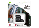Memoria MicroSD Kingston 64GB (Clase 10)