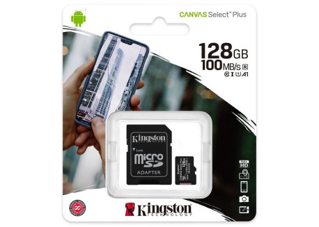 Memoria MicroSD Kingston 128GB (Clase 10)