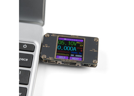 Medidor de corriente USB con pantalla LCD color