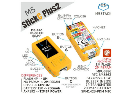 M5StickC PLUS 2 ESP32-PICO IoT Kit