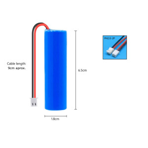 Batería 18650 recargable, 2400mAh / 3.7V