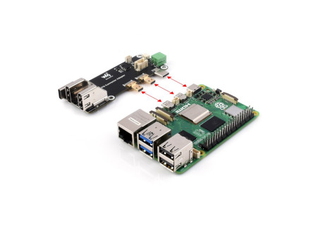 Adaptador HDMI y USB para Raspberry Pi 5/4B