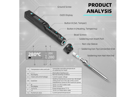 Soldador portátil TS101 65W