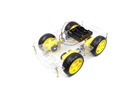 Chasis robot 4WD con motores y portapilas