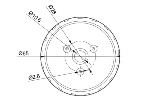 Motor Direct Drive con rueda y encoder (210 RPM)