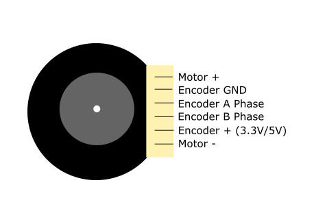 Motor 25D 12V con encoder (350 RPM)