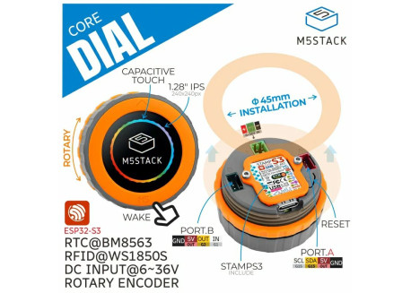 M5Stack Dial: Pantalla redonda con encoder ESP32-S3