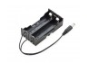 Base para baterías 2x18650 con conector jack